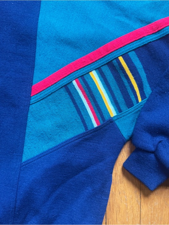 Vintage 1980’s Ema Knit Zip-up Track Jacket Sweatshirt - Picture 4 of 6